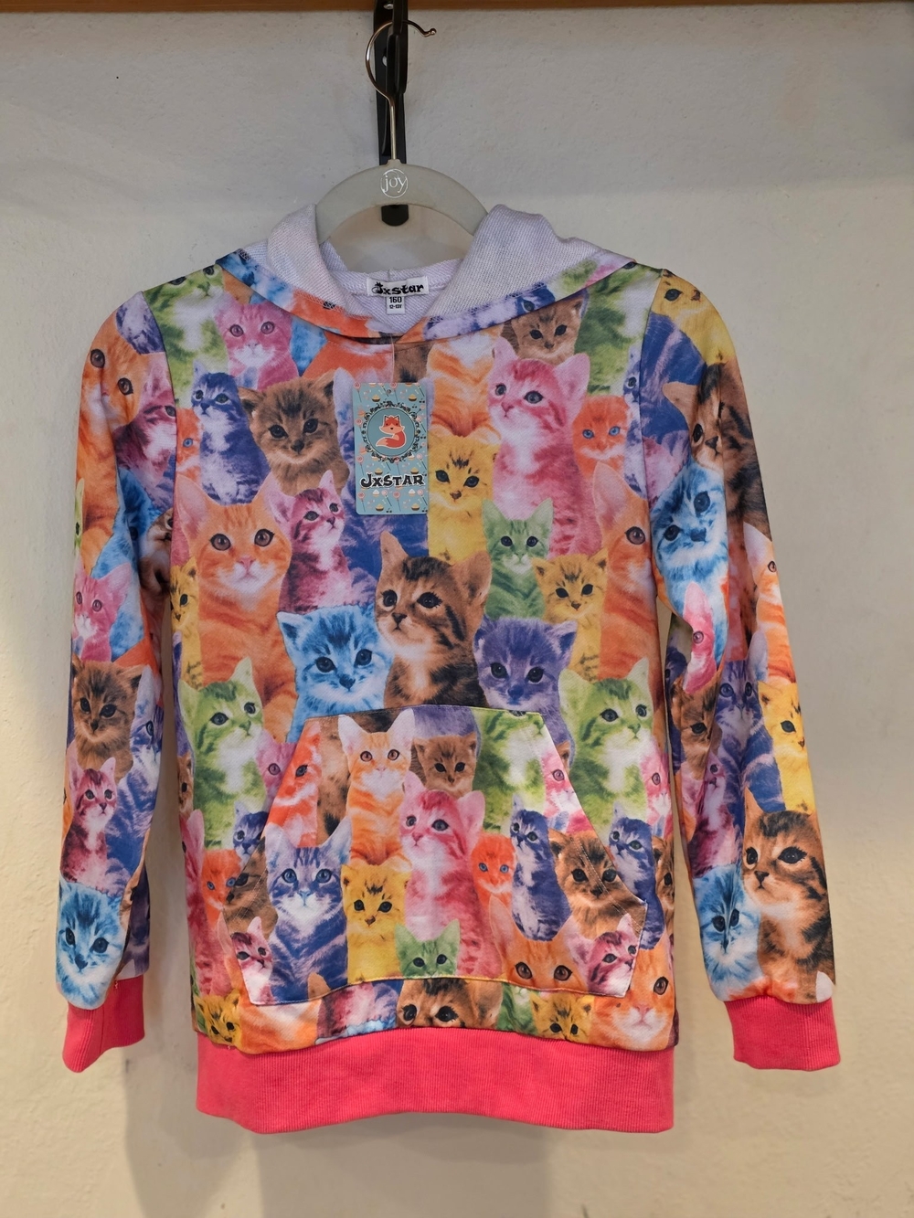 Uxstar Multicolor Kitten Print Hoodie